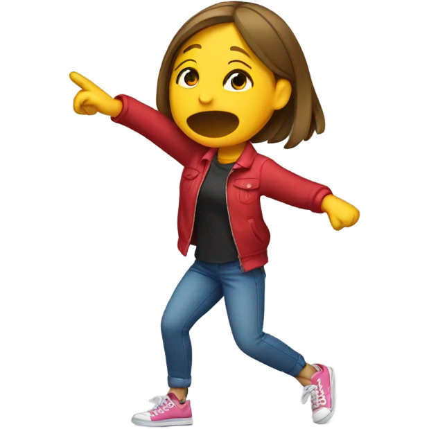girl doing the dabbing dance  emoji