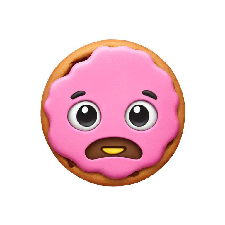 Pink cookie emoji