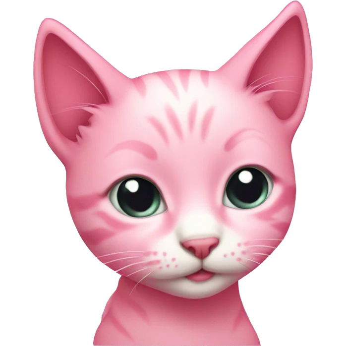Pink kitten emoji