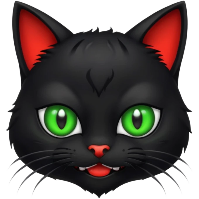 a bad kitty on the waves. make the cat look devlishish emoji