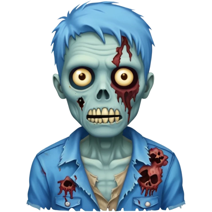 blue zombie emoji
