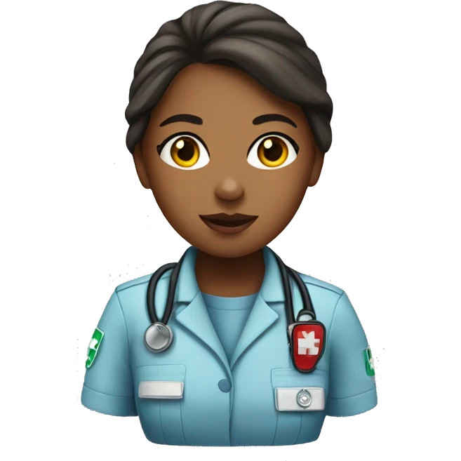 Girl EMT in ambulance  emoji