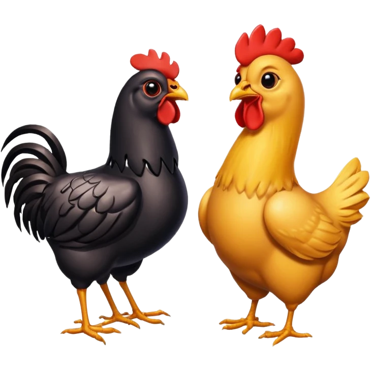 spider and a chicken emoji