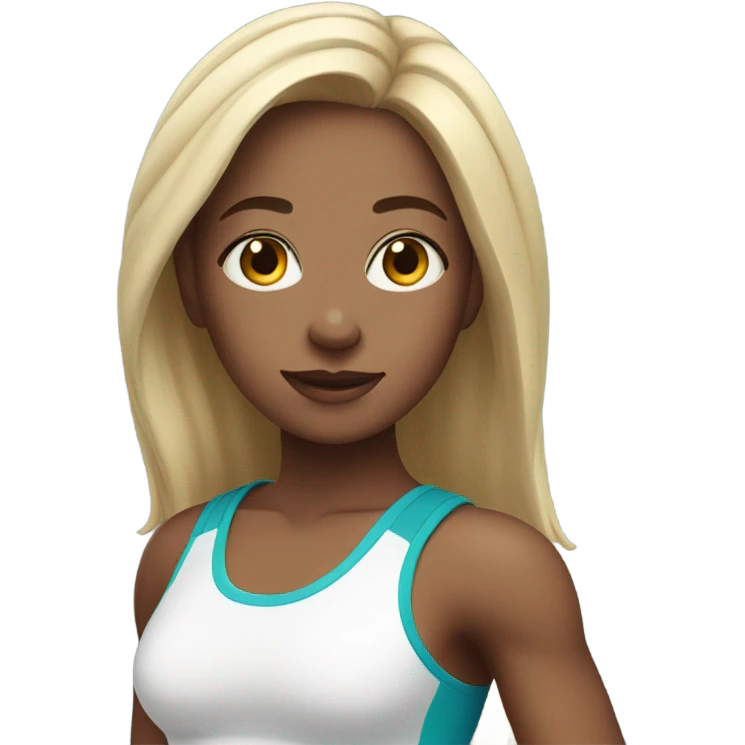girl in cute athletic outfit emoji