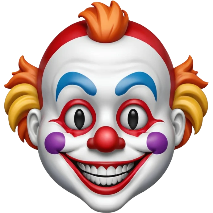 Mask – Painted clown mask with wide grin emoji