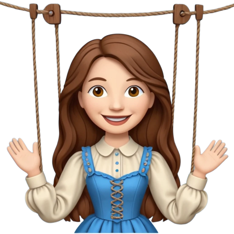 Icon for Puppet Theater: a female puppet on strings emoji