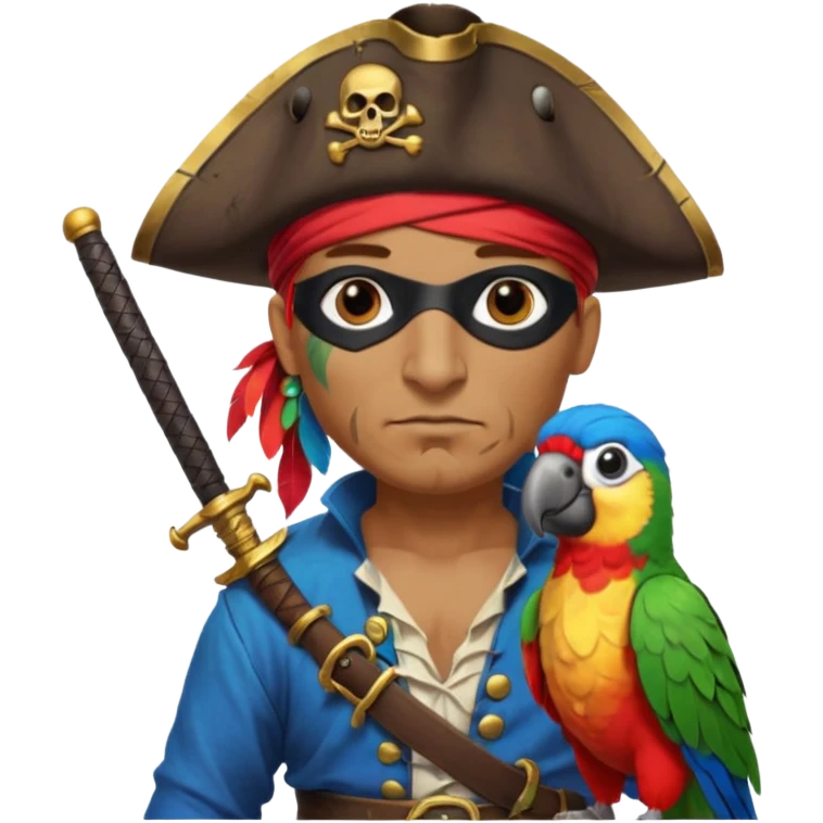 pirate and parrot emoji