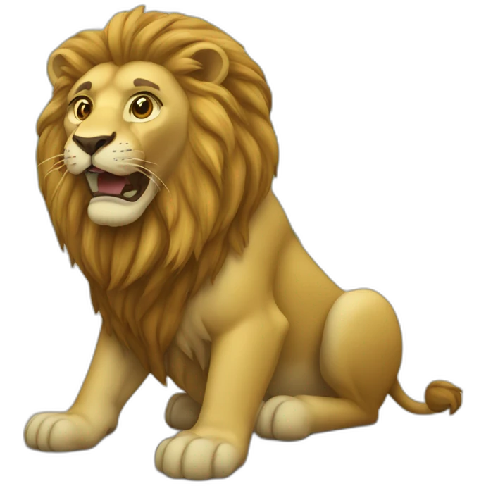 Caca sur un lion emoji