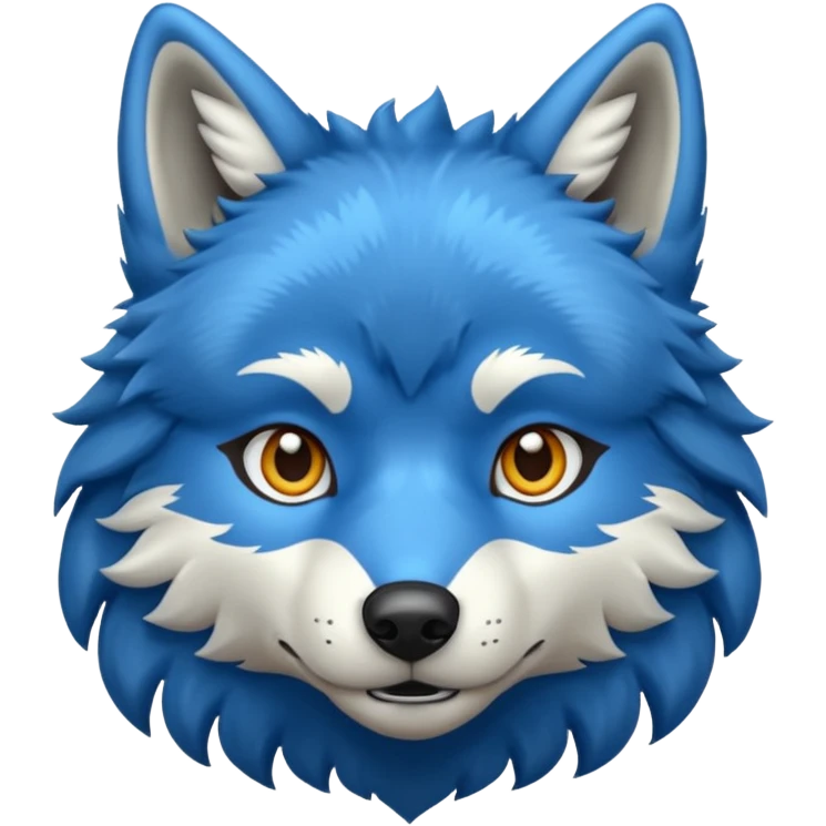 Blue colored wolf 🐺  emoji