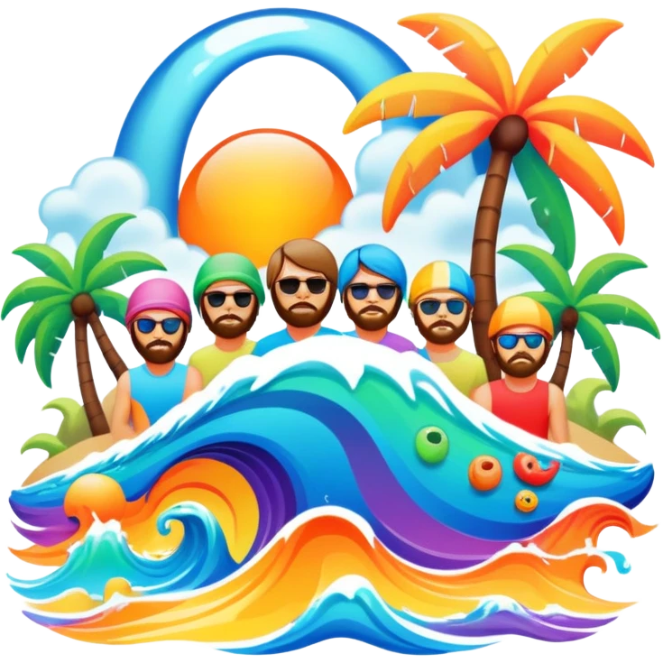 Beach boys psychedelic  emoji