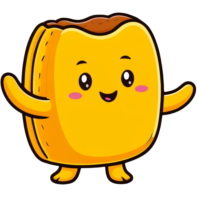 happy smiling mcnugget character emoji
