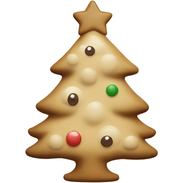 Beige Christmas tree cookie jar  emoji