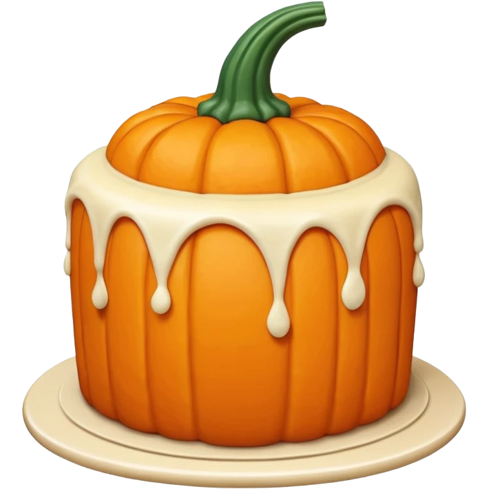 Cake shaped like a pumpkin emoji
