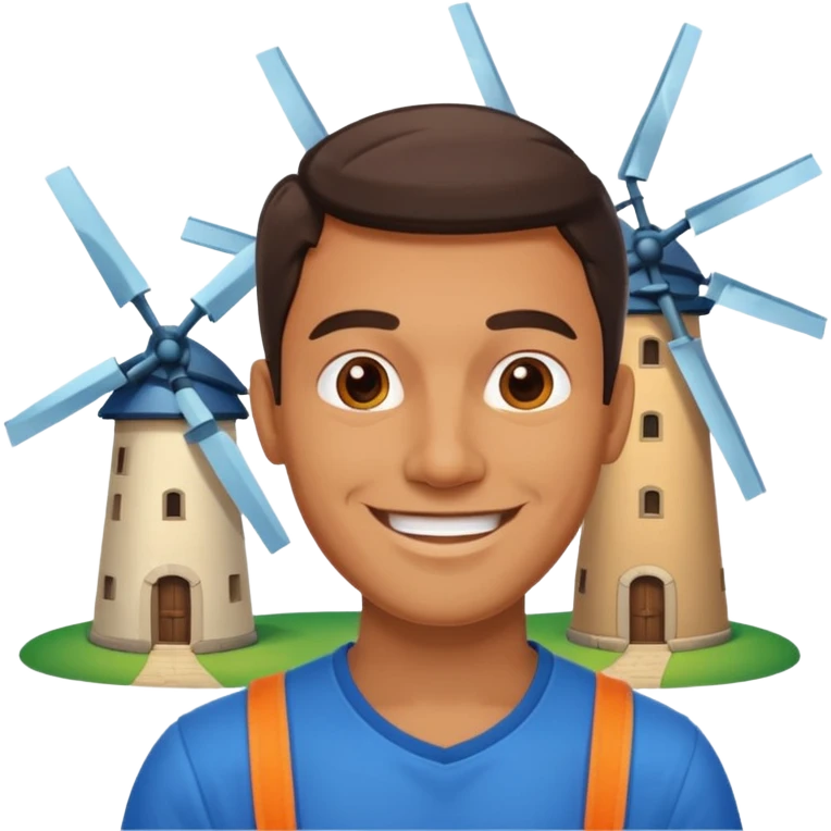manT with Windmills emoji