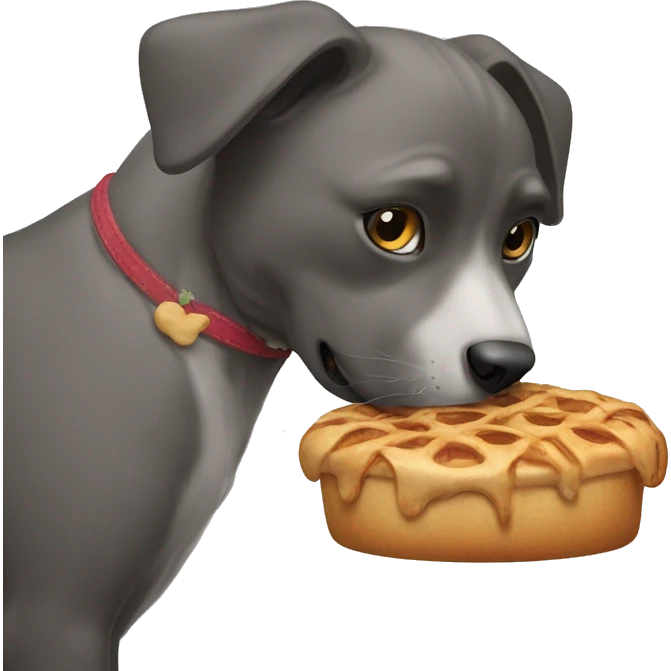 Cat eating dog emoji