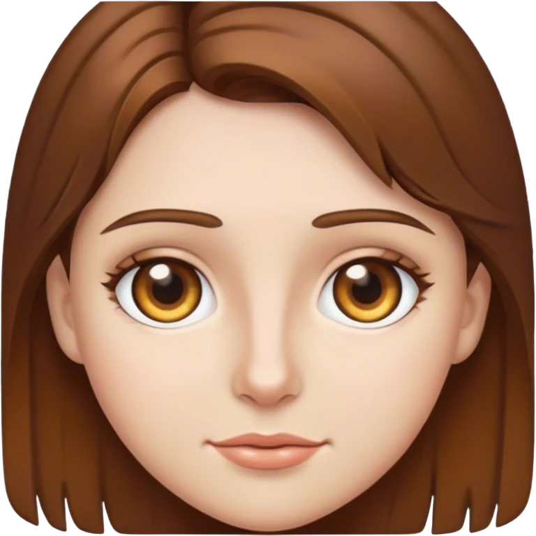 Brown hair Hazel eyes white skin emoji