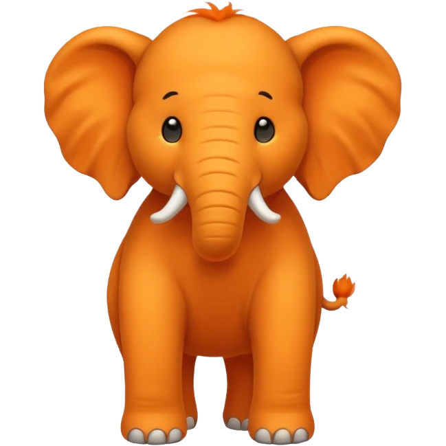 orange furry elephant emoji
