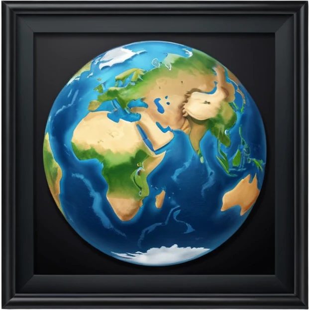 Planet earth emoji on the office  emoji