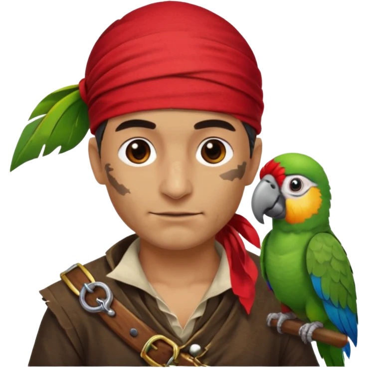 pirate and parrot emoji