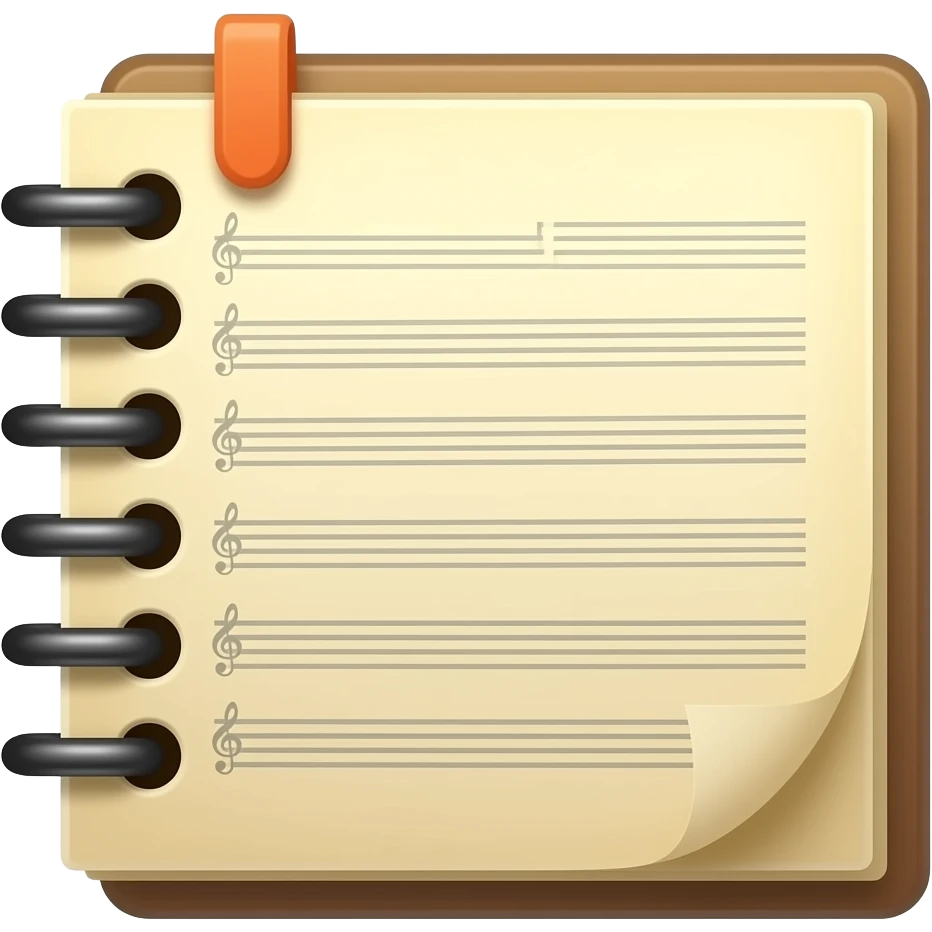 La note "Mi" alignée sur une portée emoji