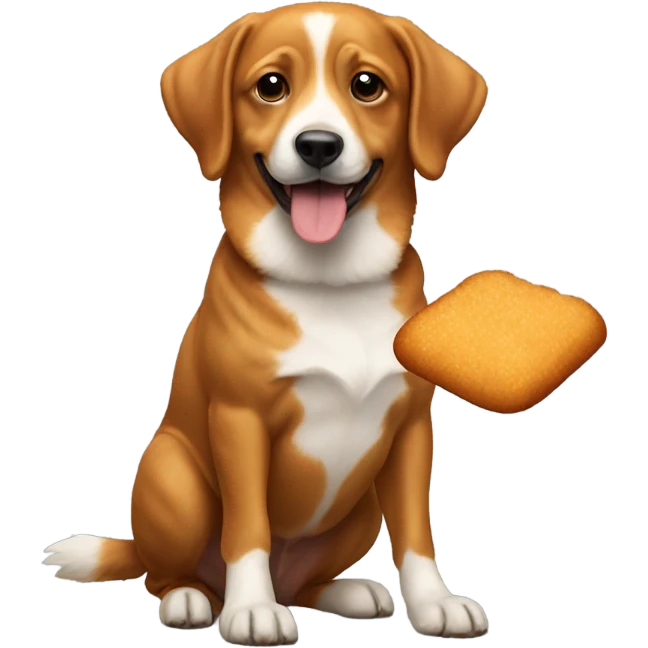 Chicken nugget dog emoji