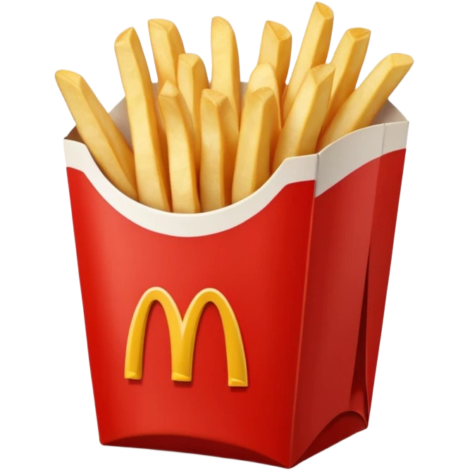 french fries with ketchup in Macdonalds carton emoji