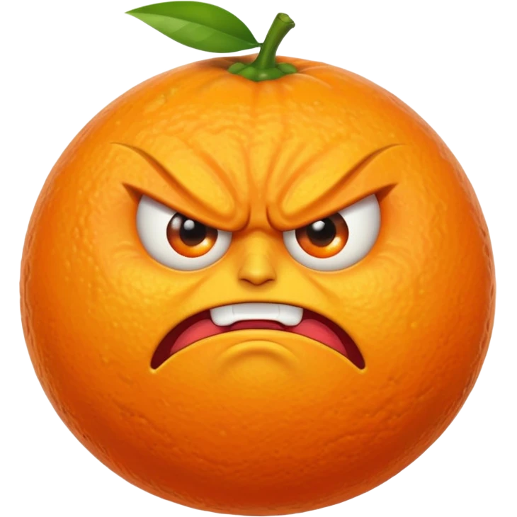 an angry orange emoji