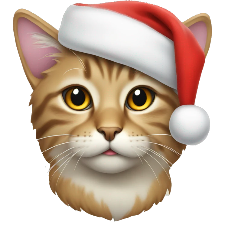 cat wearing a santa hat emoji