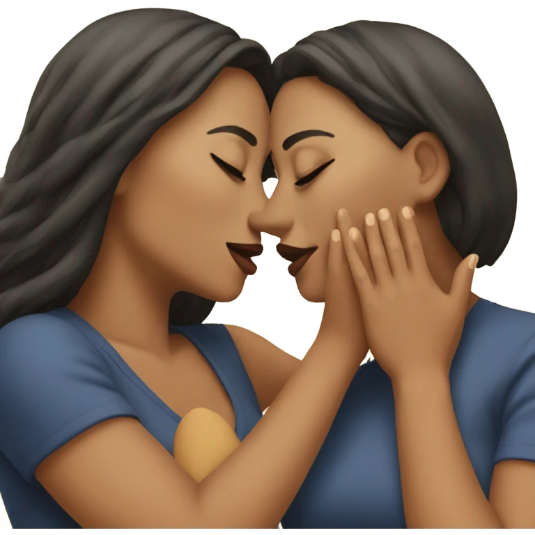 Two women kissing  emoji