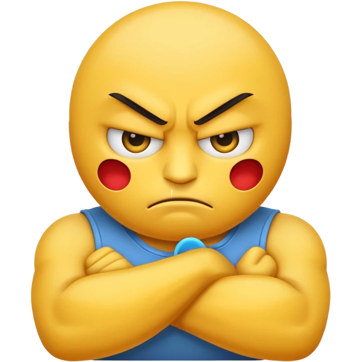 angry emoji with arms crossed emoji