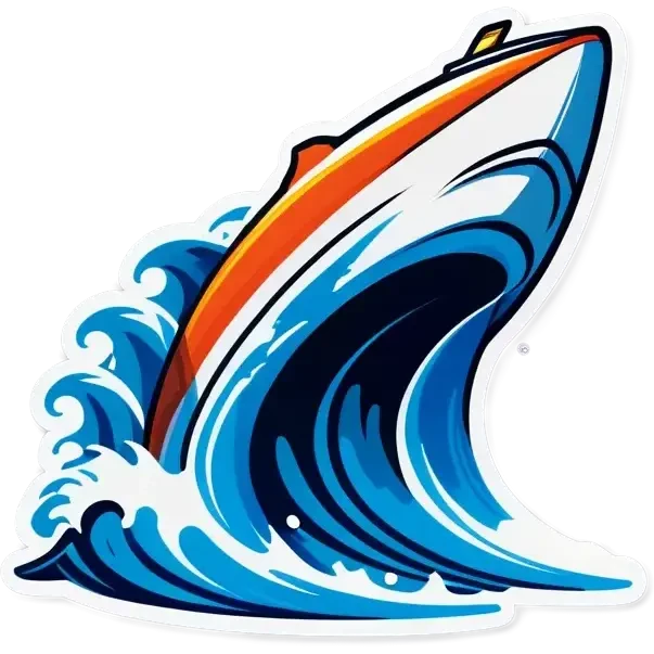 sport boat over wave emoji