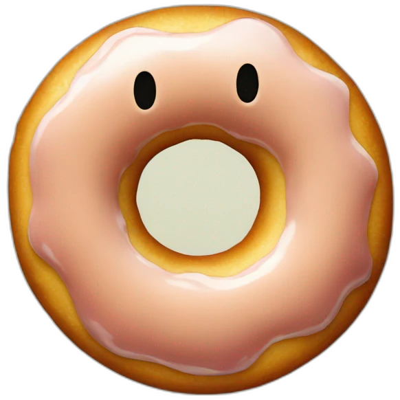 smiling doughnut emoji emoji