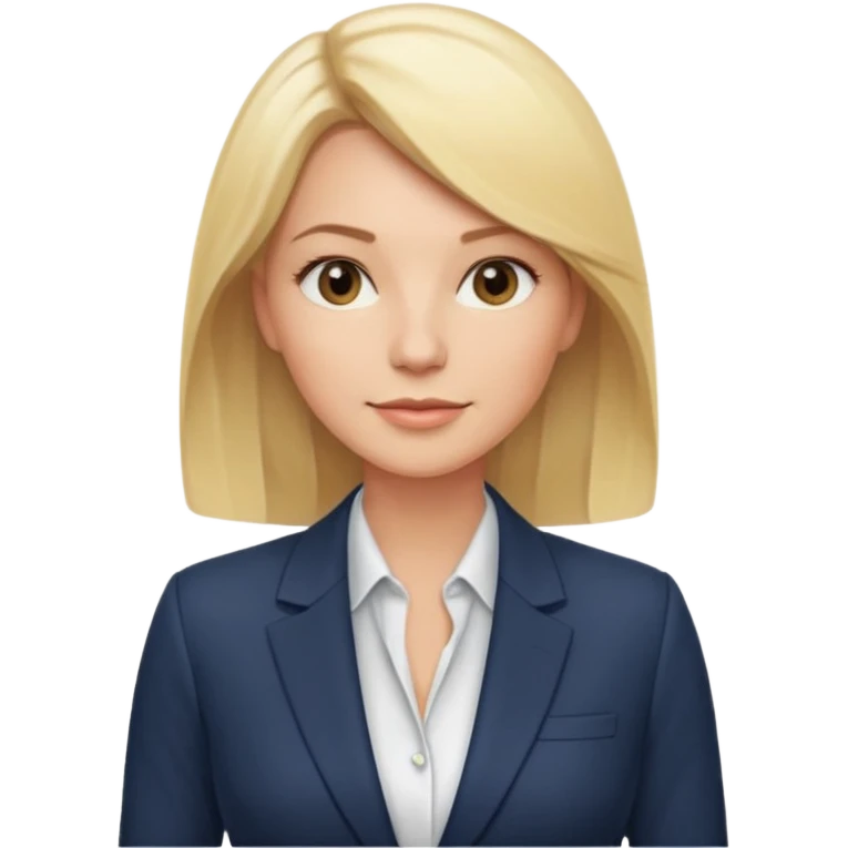 blonde woman in her thirties, looking confident and professional, CEO vibe emoji