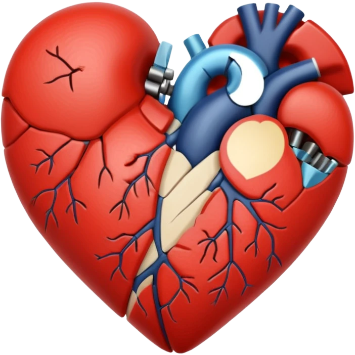 Broken heart stitched back together emoji