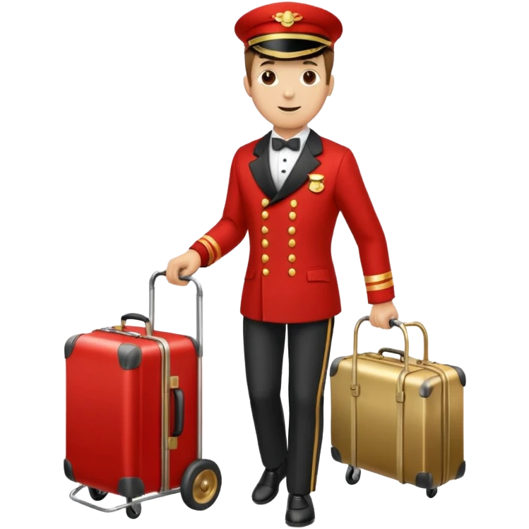 Bellboy trolley emoji