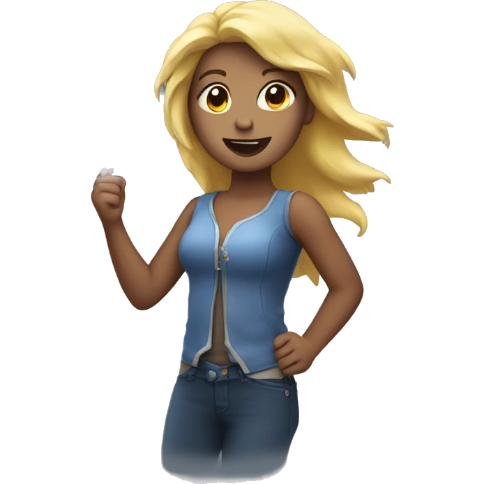 Girl with lightning in the hand emoji