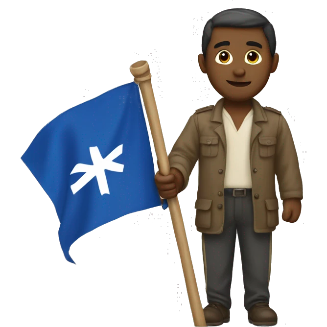 a man with tukis flag emoji