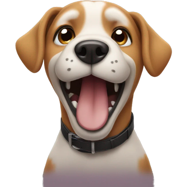 Dog singing emoji
