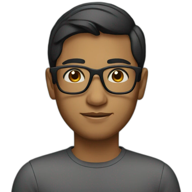indian male with glasses, fair complexion emoji