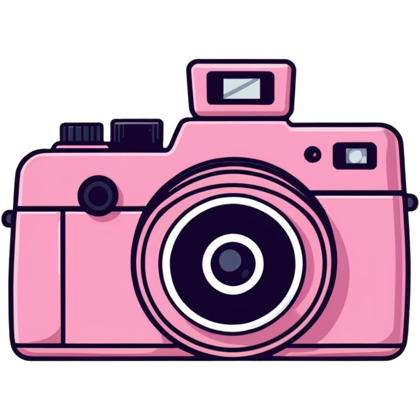 pink camera emoji