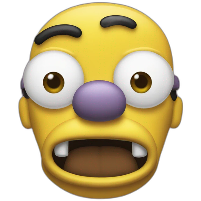 Homer simpsons with mustarche emoji