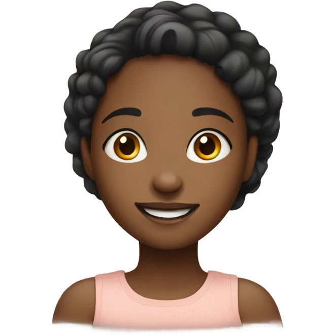 Black girl playing on her phone emoji