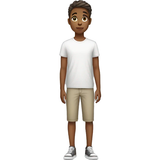 Full length white teenager emoji
