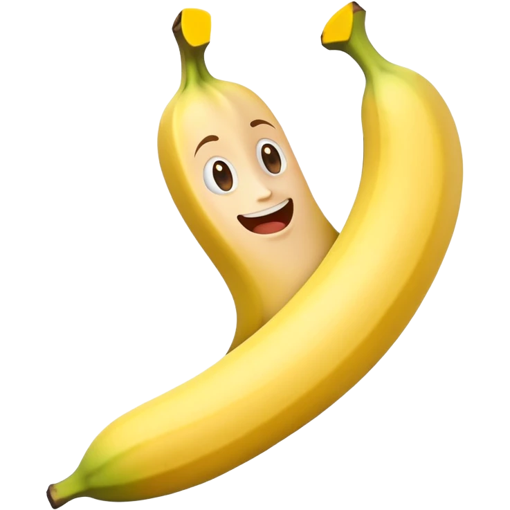 Banana  with a face  had strong arms and legs emoji