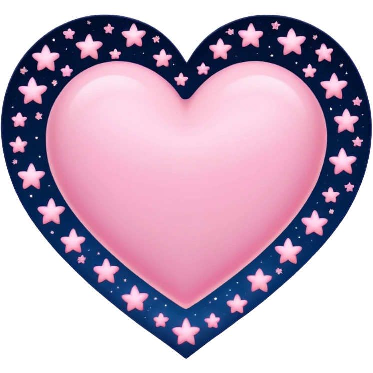 sakura heart with a twinkling night sky emoji