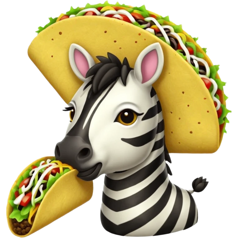 taco eating zebra emoji