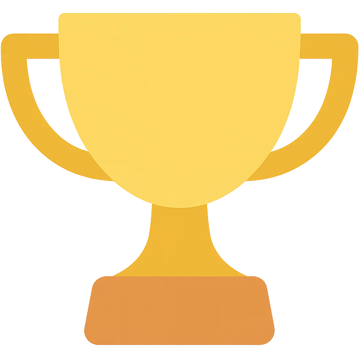modern trophy icon, simple and bold emoji