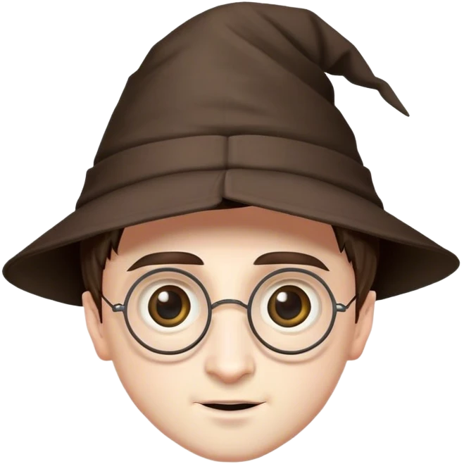 Harry Potter wearing a hat emoji