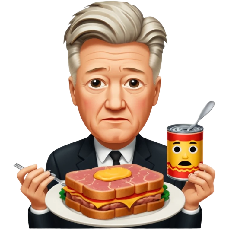 David Lynch with a SPAM dinner emoji