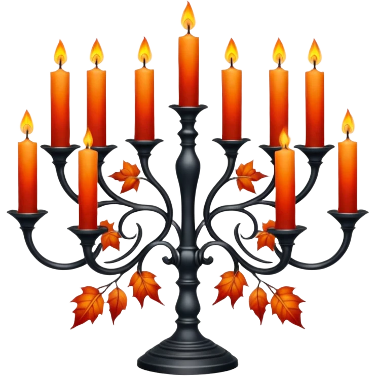 Gothic autumn candelabra emoji